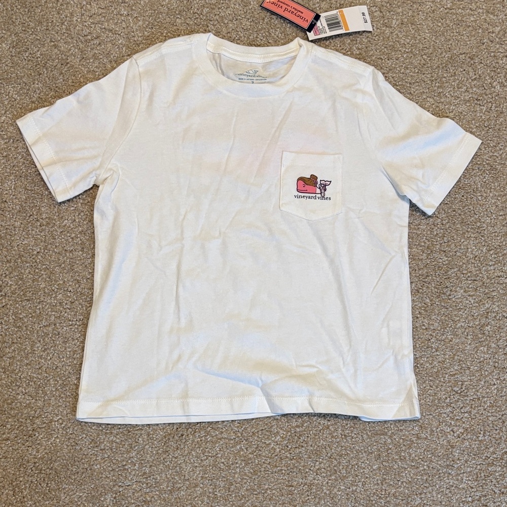 Vineyard Vines White Short Sleeve Whale Ballet Tee